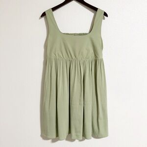 And Now This Sage Babydoll Tank Dress